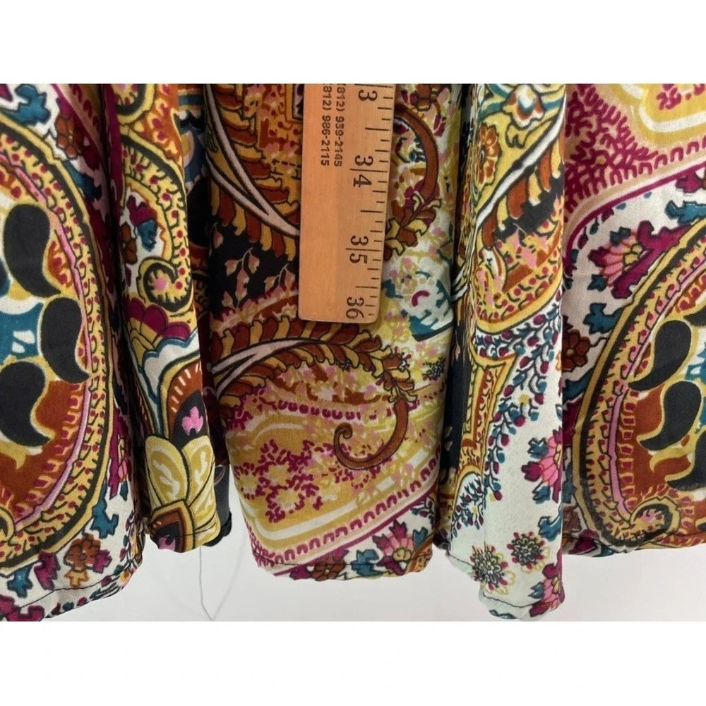 Maxi Skirt M Circle‎ 90s Grunge Whimsigoth Moody Witchy Satin Artsy Paisley 39